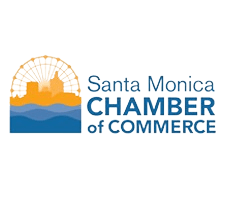 the official logo for the Santa Monica Chamber of Commerce